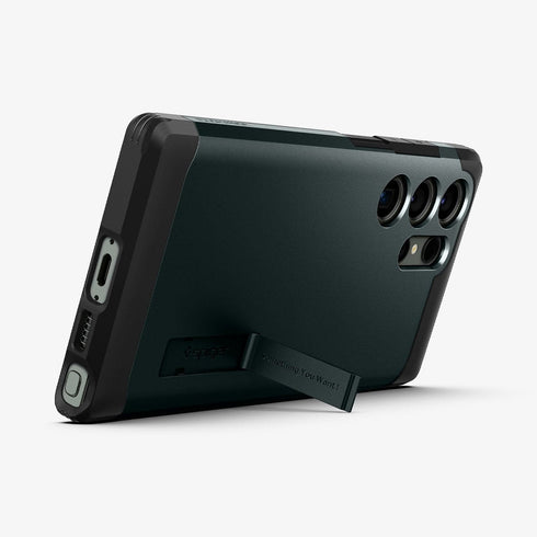 ACS05623 - Galaxy S23 Ultra Case Tough Armor in black showing the back